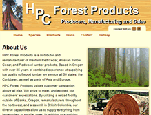 Tablet Screenshot of hpcforestproducts.com